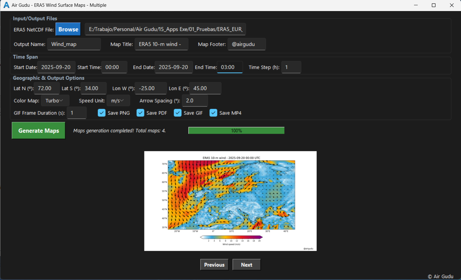Air Gudu Software Interface