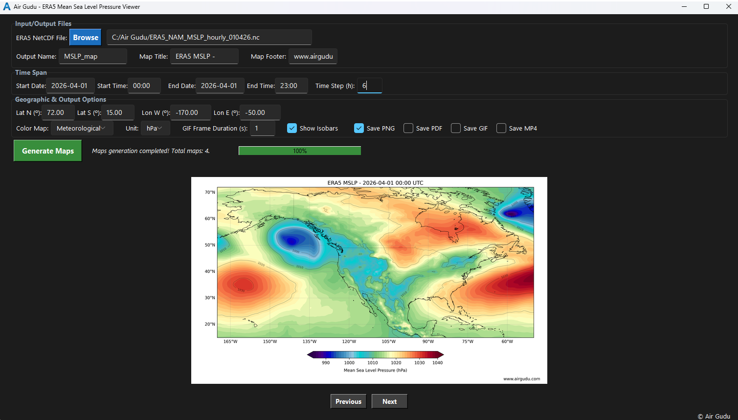 Air Gudu Software Interface