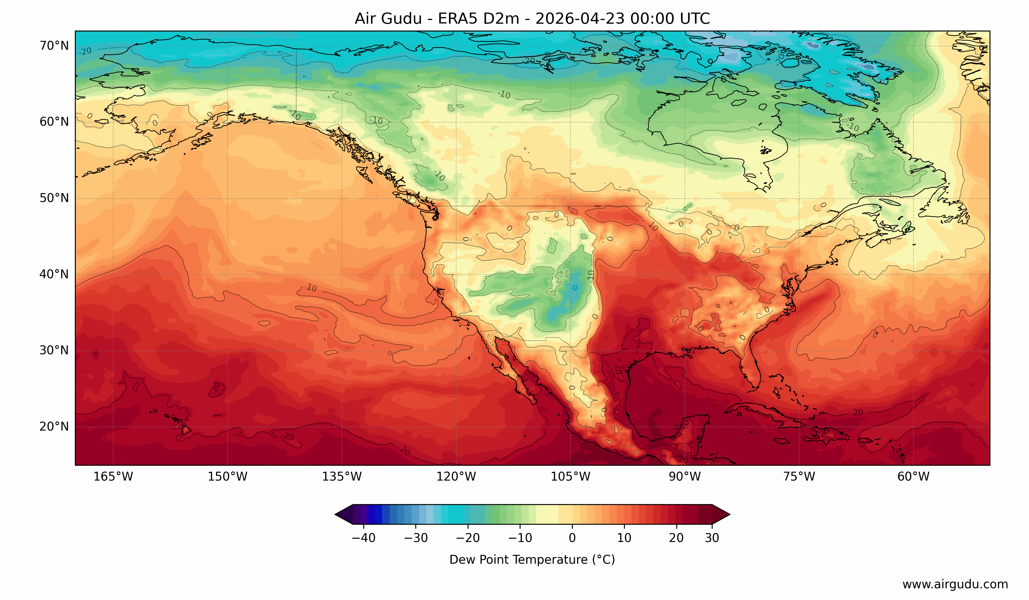 Visualization of surface temperature