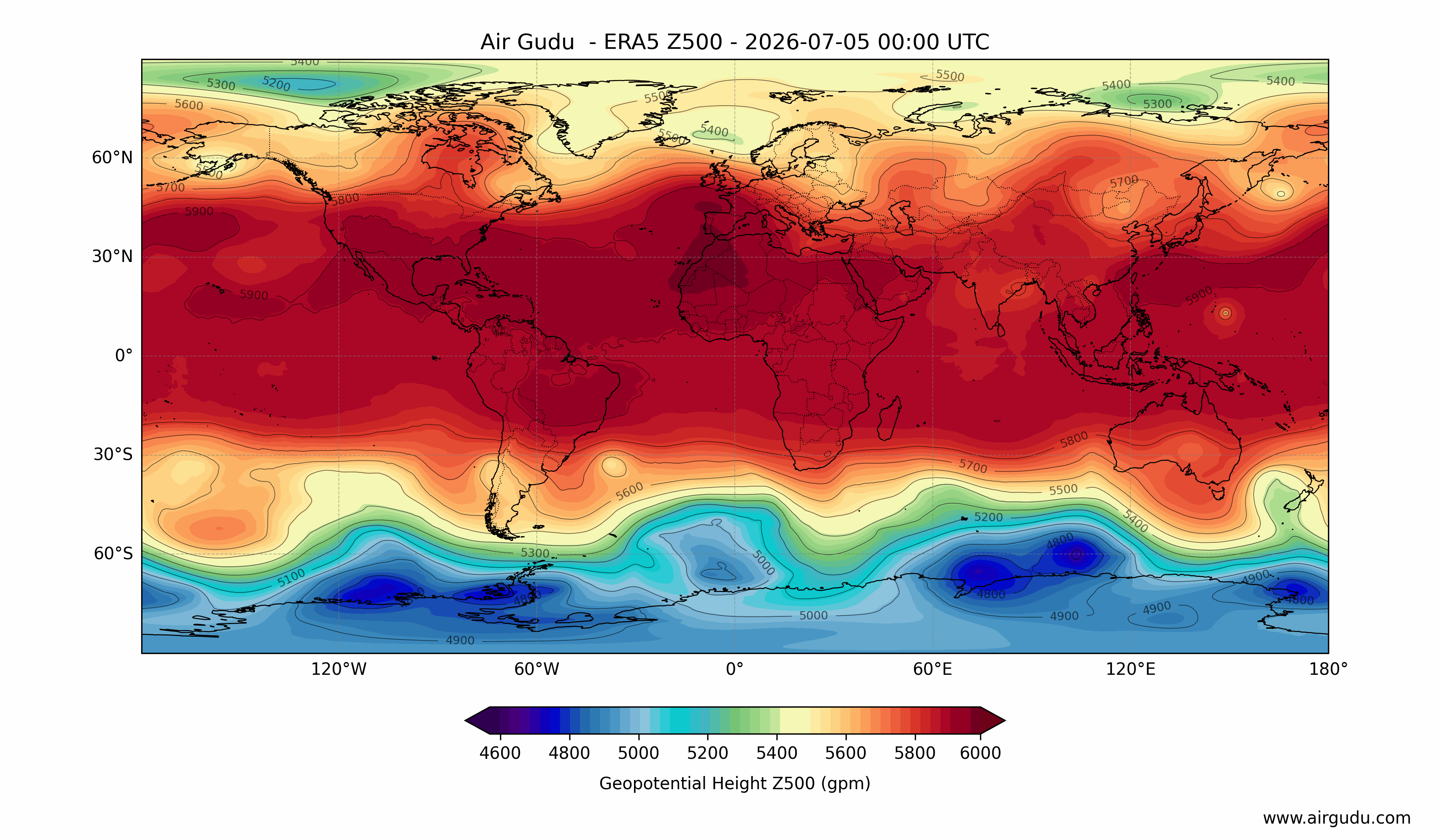 Visualization of surface temperature